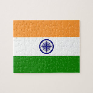 Puzzlespiel mit Flagge von Indien
