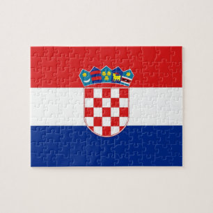 Puzzlespiel mit Flagge von Kroatien
