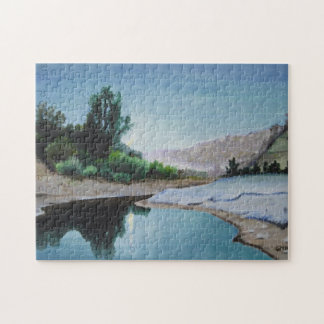 Puzzlespiel-Moonlit Nacht im Holz