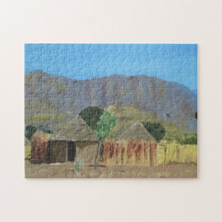 Puzzlespiel-nigerische Landschaft nahe Yola