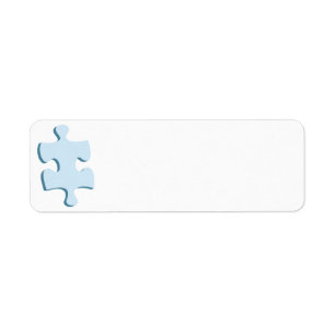 Puzzlespiel-Stück-Rücksendeadressen-Aufkleber