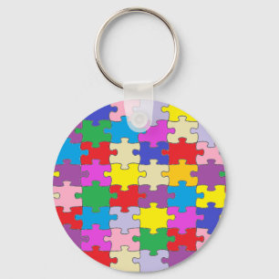 Puzzlespiel-Stück-Schlüsselanhänger Schlüsselanhänger