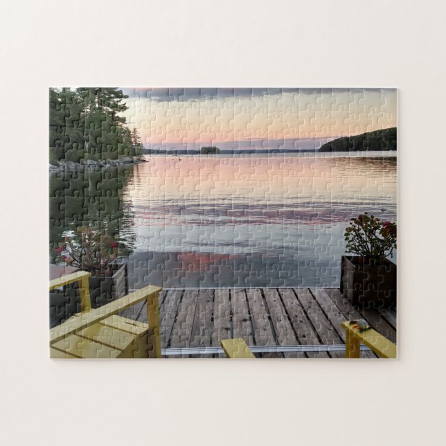 Puzzlespiel von großem Teich in Maine (Horizontal)