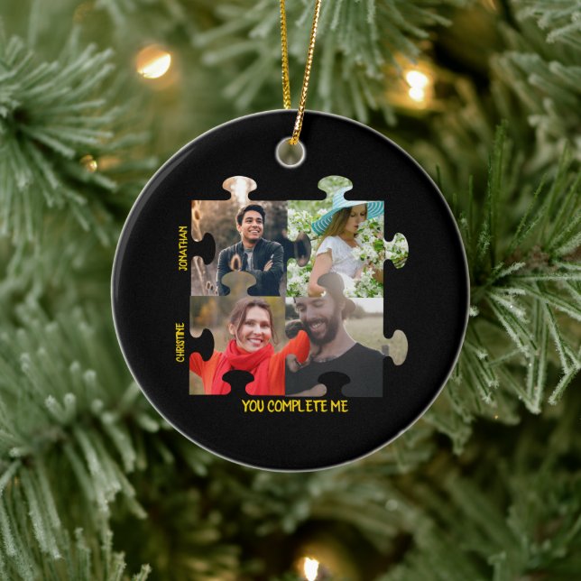 Puzzleteil-Foto Sie ergänzen mich. Keramik Ornament (Baum)