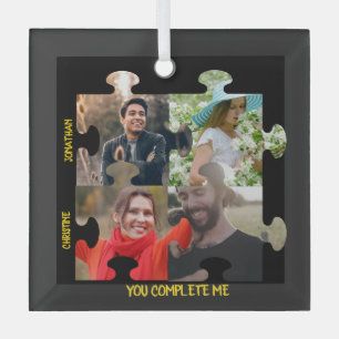 Puzzleteil-Foto Sie ergänzen mich. Ornament Aus Glas