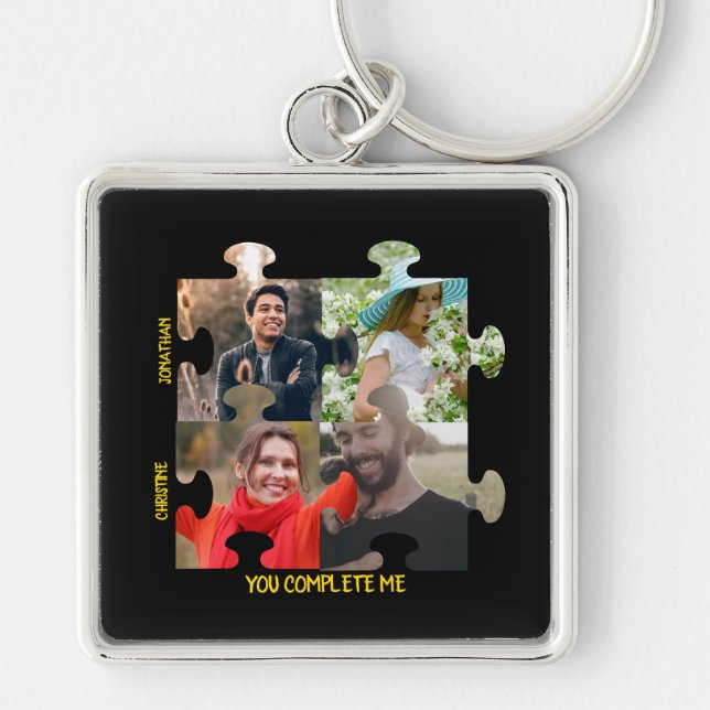 Puzzleteil-Foto Sie ergänzen mich. Schlüsselanhänger (Vorne)