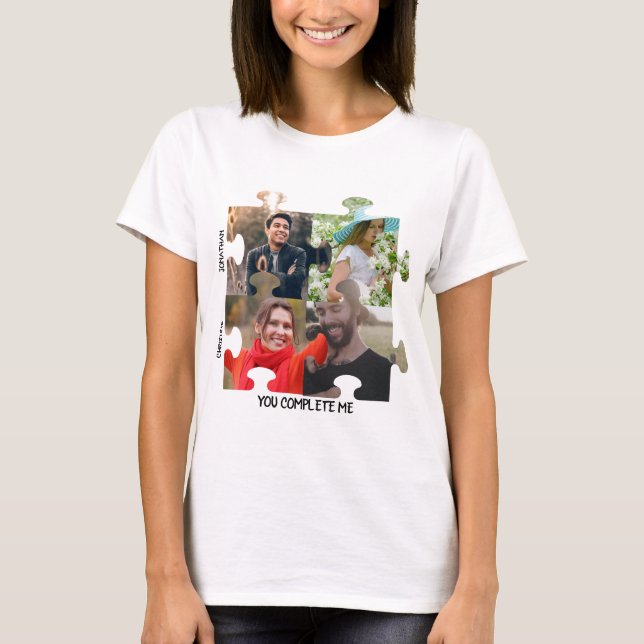Puzzleteil-Foto Sie ergänzen mich. T-Shirt (Vorderseite)