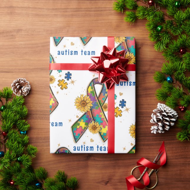Puzzleteil für niedliche Autismus Geschenkpapier (Feiertagsgeschenk)