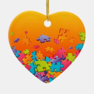 Puzzleteil Keramik Ornament