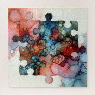 Puzzleteile Alcohol Ink
