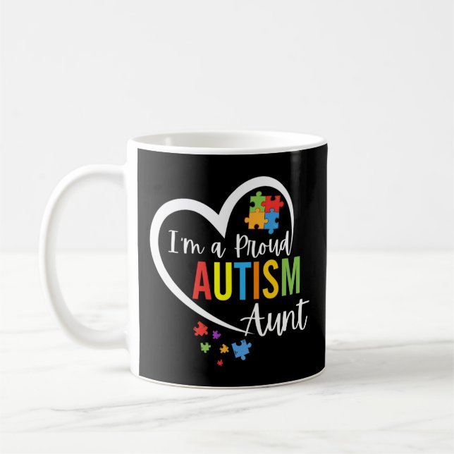 Puzzleteile aus farbigen Autismus Kaffeetasse (Links)