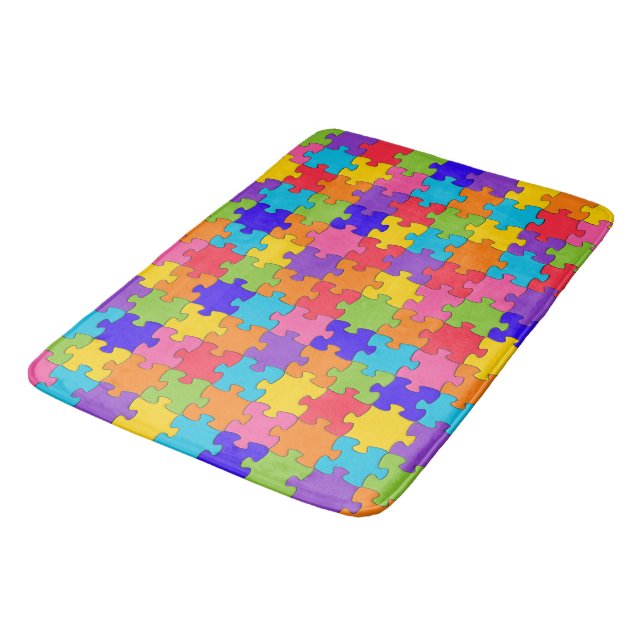 Puzzleteile Badematte (Schrägansicht)
