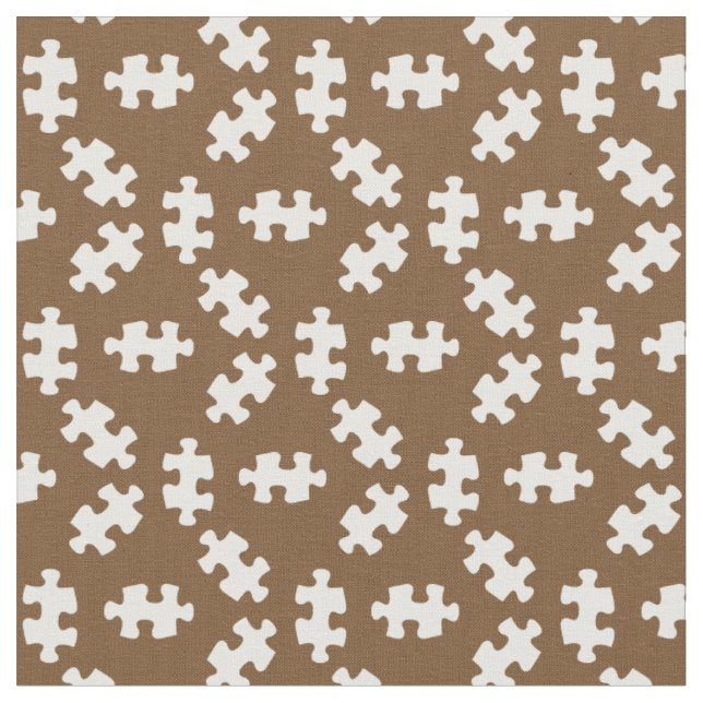 Puzzleteile braun und weiß stoff (Nahaufnahme)