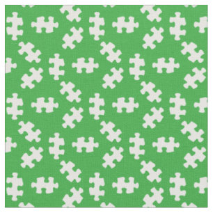 Puzzleteile Grün und Weiß Stoff