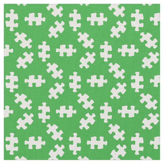 Puzzleteile grün und weiß stoff (Nahaufnahme)