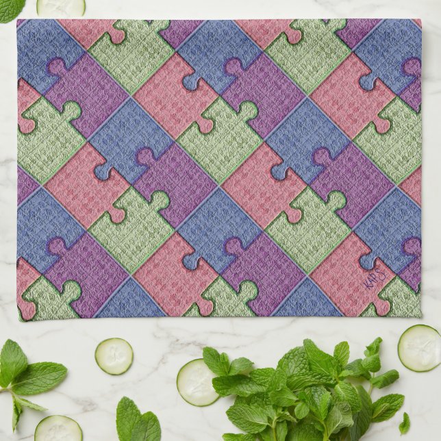 Puzzleteile Handtuch (Gefaltet)