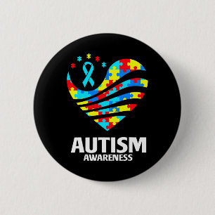 Puzzleteile Herz Autisti Button