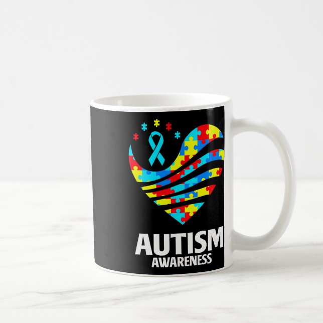 Puzzleteile Herz Autisti Kaffeetasse (Rechts)