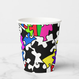Puzzleteile Pappbecher