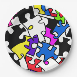 Puzzleteile Pappteller