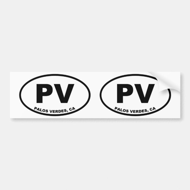 PV Palos Verdes Autoaufkleber (Vorne)