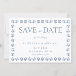 Pw Print Dusty Blue Glitzer Hochzeit speichern das Einladung