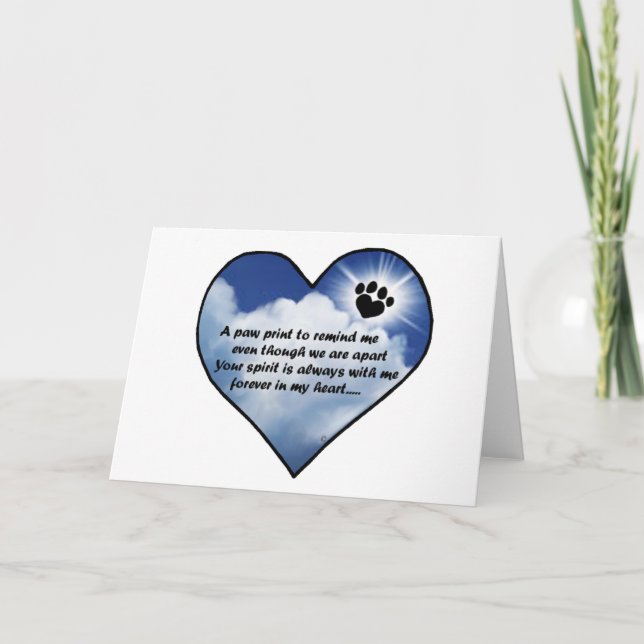 PW Print Memorial Gedicht Karte (Vorderseite)
