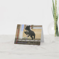 PWD Agility Jump Geburtstagskarte