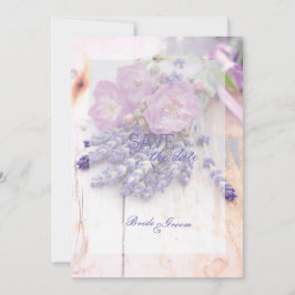 PWild Rose & Lavender Summer Blume Save the Date