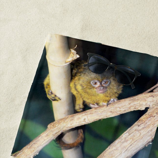 Pygmy Marmoset Tree Hugger, Strandtuch (Beispiel)