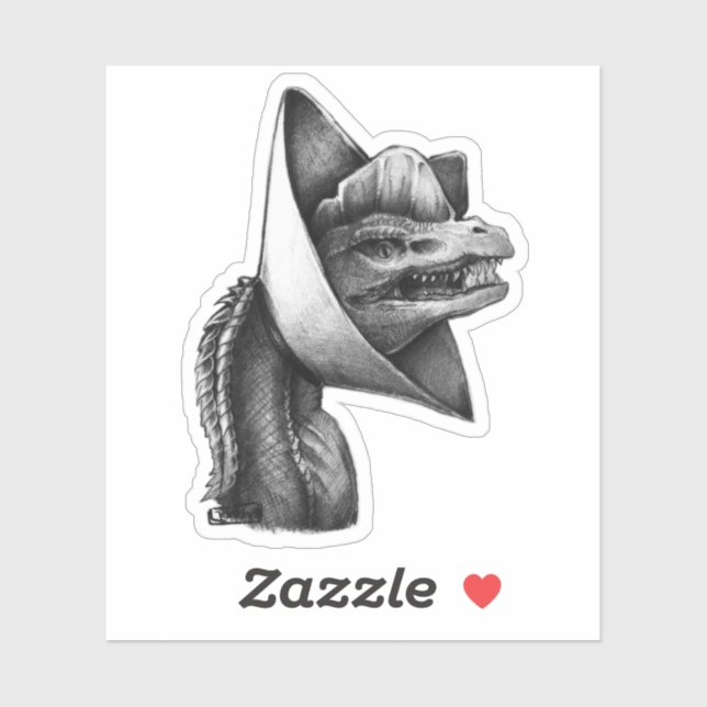 PygmyPets "Dennis" Dilophosaurus - Sticker (Feuille)