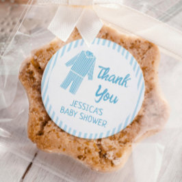 Pyjama-Frühstück Jungen-Baby-Party Runder Aufkleber