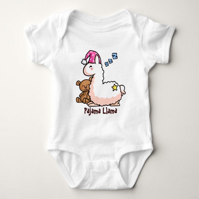 Pyjama-Lama Baby Strampler (Vorderseite)