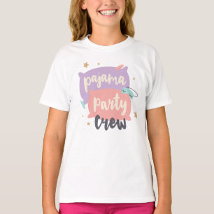 Pyjama-Party-Crew Mädchen-Schlafparty Geburtstag T-Shirt