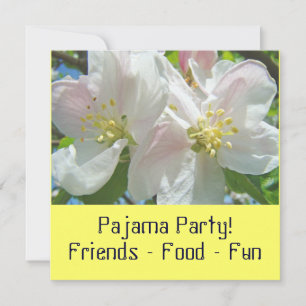 Pyjama-Party! Einladungen Blüten Schlafparty