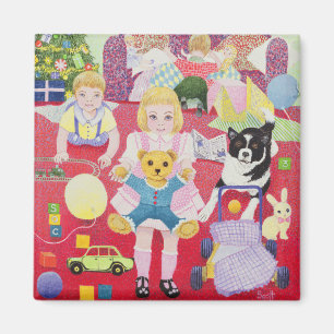 Pyjamas des Teddybären Weihnachts Magnet