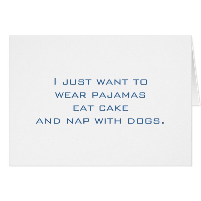 Pyjamas, gâteau, petit somme, chiens (Devant Horizontal)