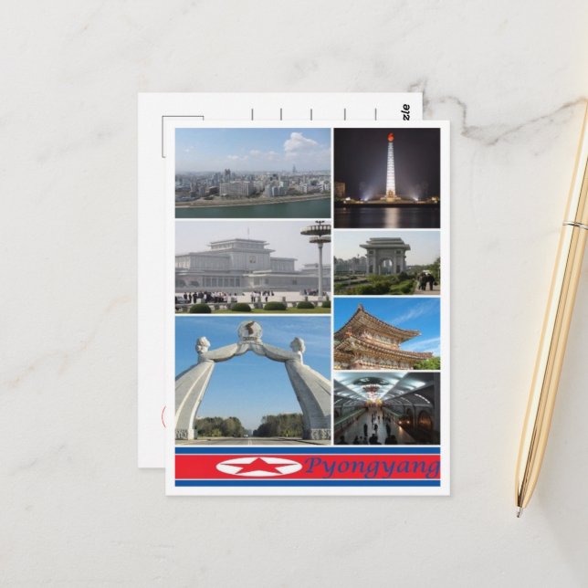 Pyongyang - North Korea - Postkarte (Vorderseite/Rückseite Beispiel)