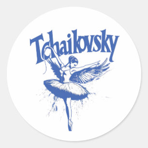 Pyotr Ilyich Tchaikovsky, SWAN LAKE Runder Aufkleber
