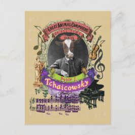 Pyotr Tchaicowsky Cow Animal Composer Tchaikovsky Postkarte