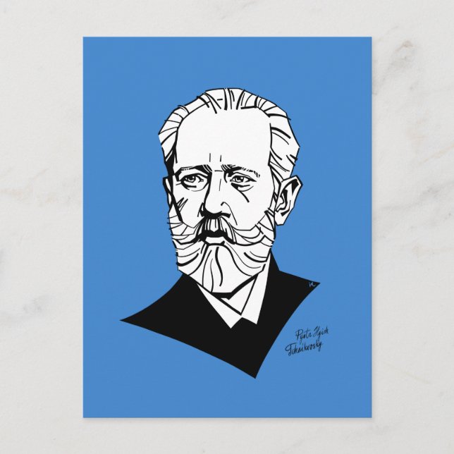 Pyotr Tchaikovsky Postkarte (Vorderseite)