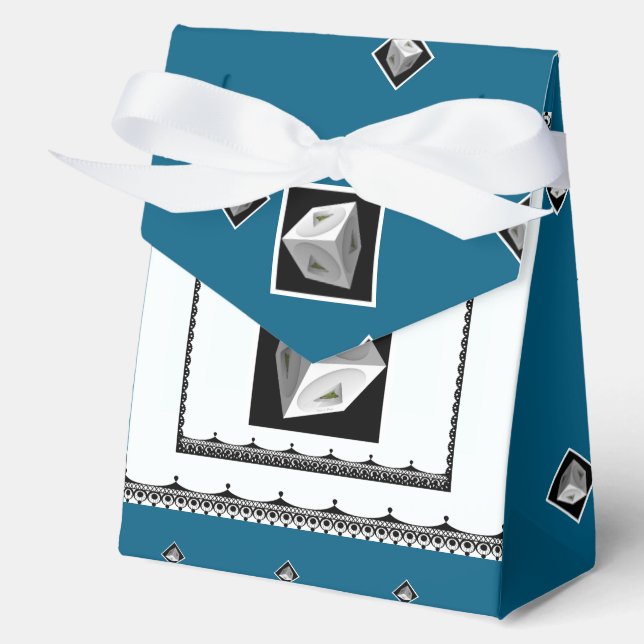 Pyramid Cube Blk Aquamarin Geschenkschachtel (Vorderseite)