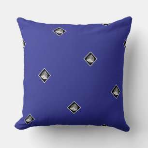 Pyramid Cube Repeat Deep Blue Kissen