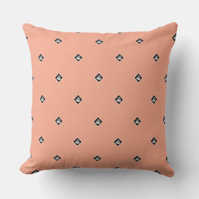 Pyramid Cube Repeat Peach Kissen (Vorderseite)