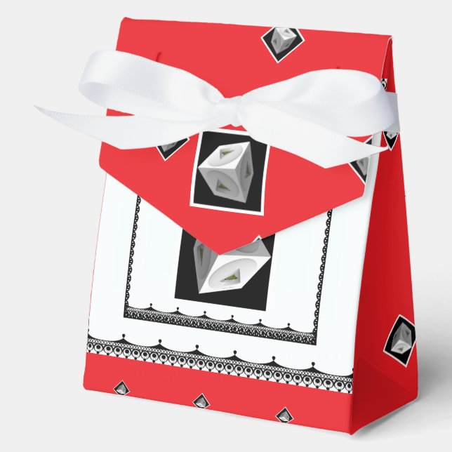 Pyramid Cube Schwarz-weiß Red Geschenkschachtel (Vorderseite)