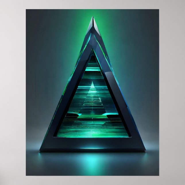 PYRAMID GREEN AQUAMARIN LICHT POSTER (Vorne)