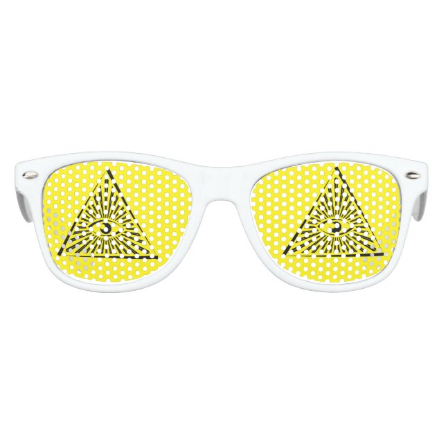 PYRAMID ILLUMINATI AUGEN. ENIGMATISCHE AUGEN. PARTYBRILLE (Vorderseite)