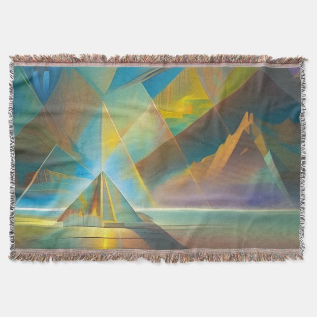 Pyramid Landscape Geometric Abstract Design Decke (Vorderseite)