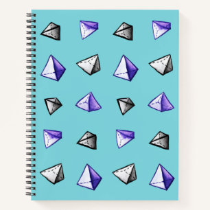 Pyramid Pattern Geometric Geek Math Lover Notizbuch