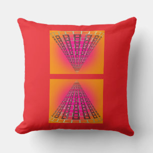 Pyramid Points Red Kissen